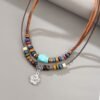 Fashion necklace double-layer winding necklace retro simple clavicle chain high-end