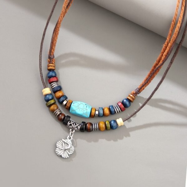 Fashion necklace double-layer winding necklace retro simple clavicle chain high-end