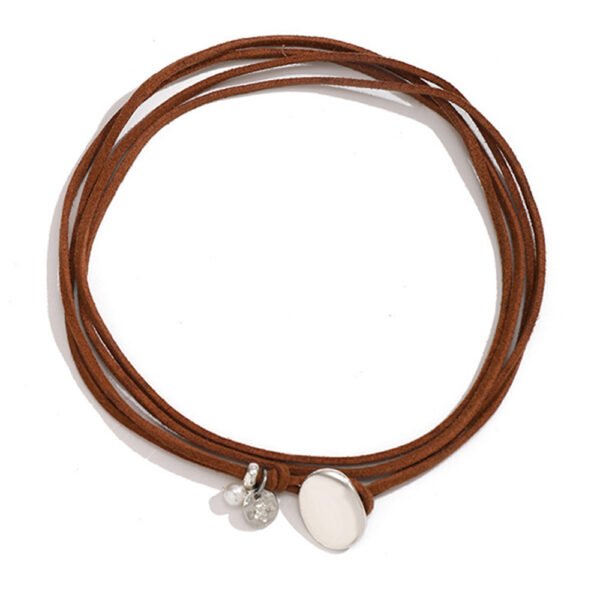Fashion necklace double-layer winding necklace retro simple clavicle chain high-end
